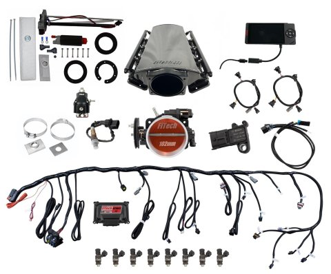 FiTech Ultimate LS EFI 750 HP Fuel Injection Systems with Go In-Tank Module 76213 System, LS, HP, Multi-port, Rectangular Port Heads, Force Fuel, Fuel, Kit