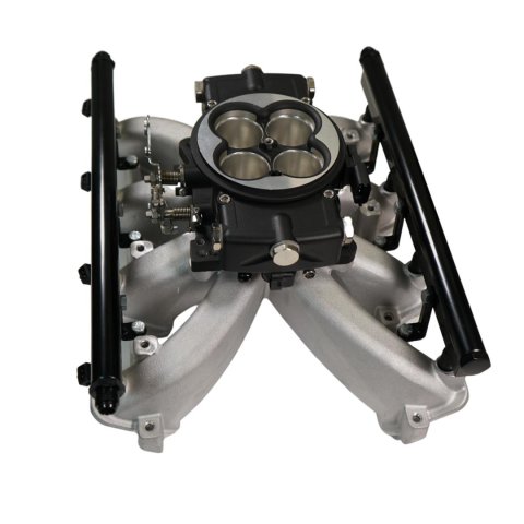 FiTech Ultimate Retro LS EFI 750 HP Fuel Injection Systems 37002 Systems, Port Matte Black System With LS3 Intake
