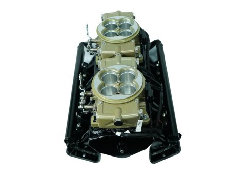 FiTech Ultimate LS EFI 750 HP Fuel Injection Systems 70081 Systems, Dual Quad Classic Gold System With Cathedral Port Intake & Transmission Control