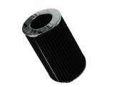 FiTech Cone Style Air Filters 41001 Filter Elements, 4.00 in. Flange, 9.00 in. Length, Dry, Chrome End Cap, LS 92mm Throttle Body, Black, Synthetic, Each thumbnail 1