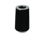 FiTech Cone Style Air Filters 41001 Filter Elements, 4.00 in. Flange, 9.00 in. Length, Dry, Chrome End Cap, LS 92mm Throttle Body, Black, Synthetic, Each thumbnail 3