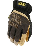 Mechanix Wear FastFit Durahide Work Gloves LFF-75-010 Gloves, Wear, FastFit, Durahide, Leather Gloves, Large, Tan/Brown, Black, Pair thumbnail 1