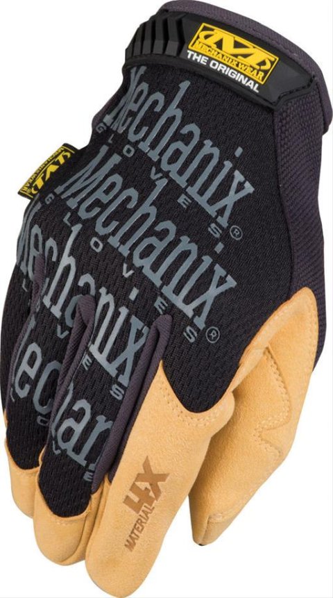 Mechanix Wear Material 4X Original Gloves MG4X-75-010 Gloves, Shop, Original, Single Layer, Synthetic Leather, High Abrasion, Black, Large, Pair thumbnail 3