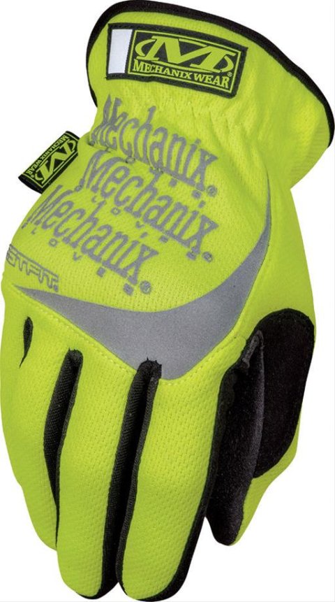 Mechanix Wear FastFit Gloves SFF-91-008 Shop Gloves, FastFit, One Layer, Synthetic Leather/TrekDry®, Black/Yellow Fluorescent, Small, Pair thumbnail 3