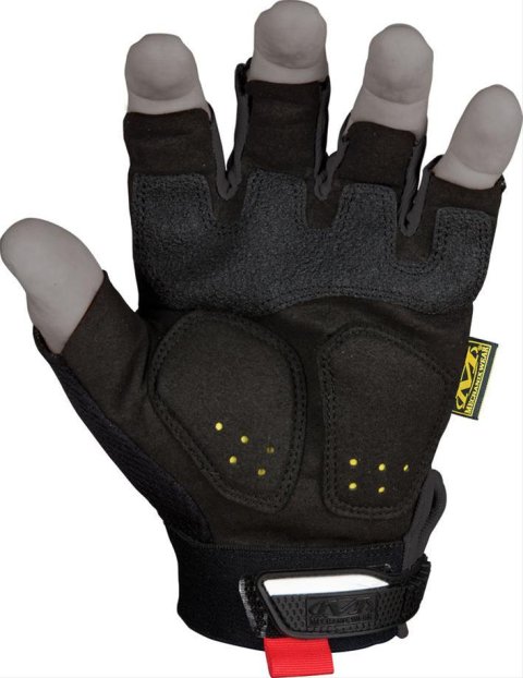 Mechanix Wear Fingerless M-Pact Gloves MFL-55-010 Gloves, M-Pact, Large, Double Layer, Black, Synthetic Leather, Pair thumbnail 2