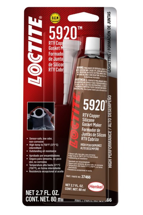 Loctite RTV 5920 Copper Silicone Gasket Maker 491984 Sealant, RTV, High Performance, Silicone, 5920, Copper, Squeeze Tube, 80 ml, Each thumbnail 2