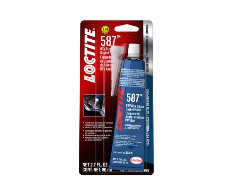 Loctite RTV Blue Silicone Gasket Maker 491983 Sealant, RTV, High Performance, Silicone, 587, Blue, Squeeze Tube, 80 ml, Each thumbnail 1