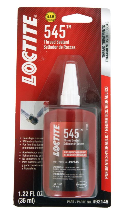 Loctite 545 Thread Sealant 492145 Adhesives and Sealants, Sealant, Squeeze Bottle, 36 ml, Each thumbnail 1