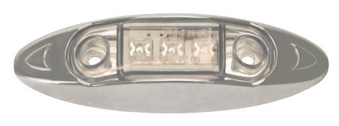 Pacer Performance LED Individual Lights 20-624 Auxiliary Light, Marker, Clear Lens, Amber Bulb, Oval, 3.938 in. Length, 1.313 in. Width, 0.75 in. Height thumbnail 1