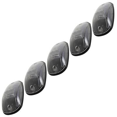 Pacer Performance Hi-Five Cab Lights 20-246C Roof Lights, Dodge, Clear Lens, Amber Bulbs, Set of 5 thumbnail 1