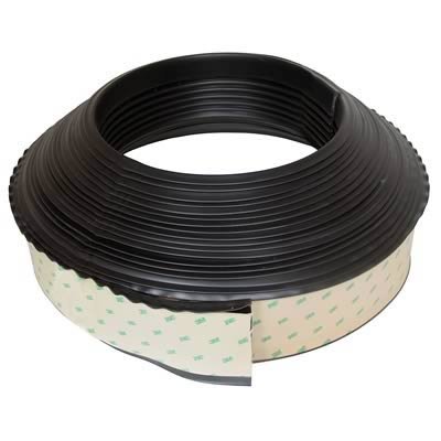 Pacer Performance Railguards 21-107 Bed Rail Cap, Vinyl, Black, Ribbed, 3.75 in. Width, 264 in. Roll Length, Each thumbnail 1