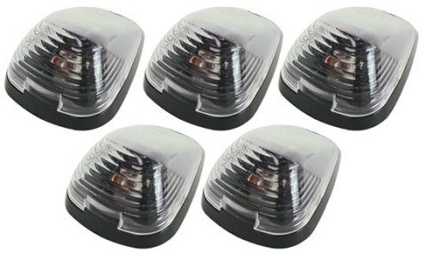 Pacer Performance Hi-Five Cab Lights 20-236C Roof Lights, Ford, F-Series Super Duty, Clear Lens, Amber LED Bulbs, Set of 5 thumbnail 1