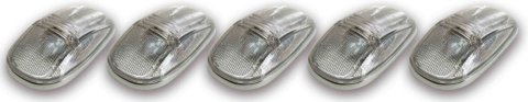Pacer Performance Hi-Five Cab Lights 20-245C Roof Lights, Dodge, Clear Lens, Amber Bulbs, Set of 5 thumbnail 2