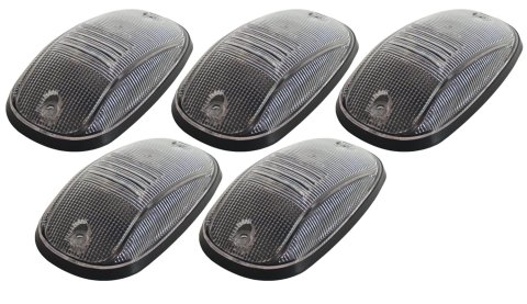 Pacer Performance Hi-Five Cab Lights 20-247C Roof Lights, Dodge, Clear Lens, Amber LED Bulbs, Set of 5 thumbnail 1