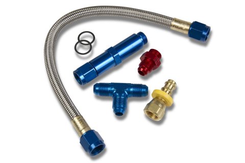 Demon Carburetion Carburetor Inlet Kits 140020 Fuel Line, Braided Stainless Steel, Aluminum, Series, -6 AN Inlet, Kit thumbnail 1