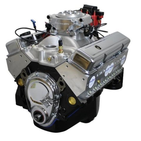 BluePrint Engines GM 350 C.I.D. 390 HP Dressed Long Block Crate BP3505CTF Engine, Longblock, C.I. Fuel Injection, HP, 410 TQ, New Block, Aluminum Heads, Chevy, Small Block, Each thumbnail 1