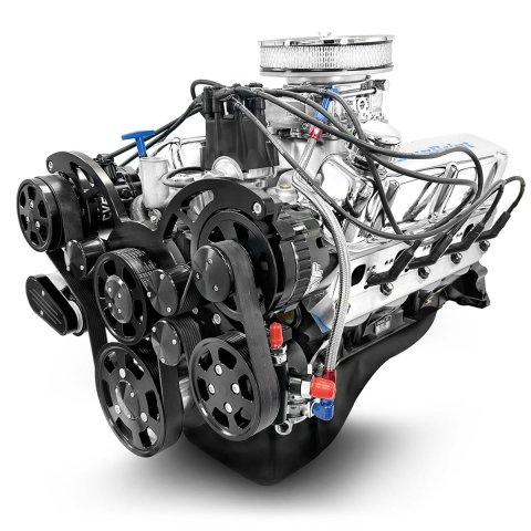 BluePrint Engines Ford 347 C.I.D. 415 HP Dressed Stroker Long Block Crate BP3479CTFKB New BPE standard bore 342, FUEL SYSTEM, BLACK PULLEY KIT, FRONT SUMP, / FT LBS thumbnail 1