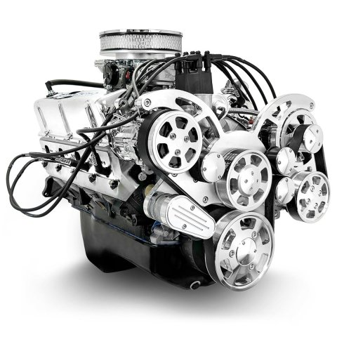 BluePrint Engines Ford 347 C.I.D. 415 HP Dressed Stroker Long Block Crate BP3479RCTCK Engine, Block, 4-bolt Mains, 10.0:1 Compression, 670 cfm Carburetor, Ford, 5.0L Windsor, Each thumbnail 1