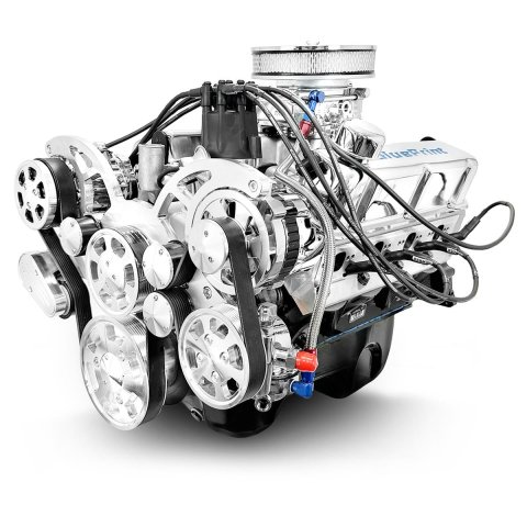 BluePrint Engines Ford 347 C.I.D. 415 HP Dressed Stroker Long Block Crate BP3479RCTCK Engine, Block, 4-bolt Mains, 10.0:1 Compression, 670 cfm Carburetor, Ford, 5.0L Windsor, Each thumbnail 2