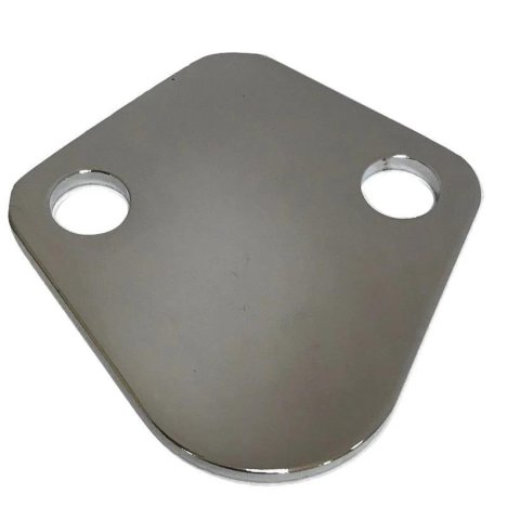 BluePrint Engines Fuel Pump Block-Off Plates BPP42473 Plate, Steel, Chrome Plated, Chevy, Chrysler, Ford, Dodge, Plymouth, Each