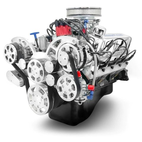 BluePrint Engines Ford 302 C.I.D. 361 HP Dressed Long Block Crate BP302CTCK Engine, Aluminum Heads, Iron Block, 9.4:1 Comp., Hydraulic Roller Cam, 4-Bolt Main, Polished Pulleys, 600 CFM Carb, 5.0L/302, Windsor, Each thumbnail 1