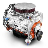 BluePrint Engines GM 327 C.I.D. 350 HP Fully Dressed Long Block Crate BP327CTCV Engines, Block, Aluminum Heads, 9.45:1 Comp., Hydraulic Roller, 670 cfm Carb, Chevrolet, 5.0L, Each thumbnail 1