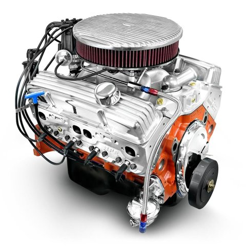 BluePrint Engines GM 327 C.I.D. 350 HP Fully Dressed Long Block Crate BP327CTCV Engines, Block, Aluminum Heads, 9.45:1 Comp., Hydraulic Roller, 670 cfm Carb, Chevrolet, 5.0L, Each