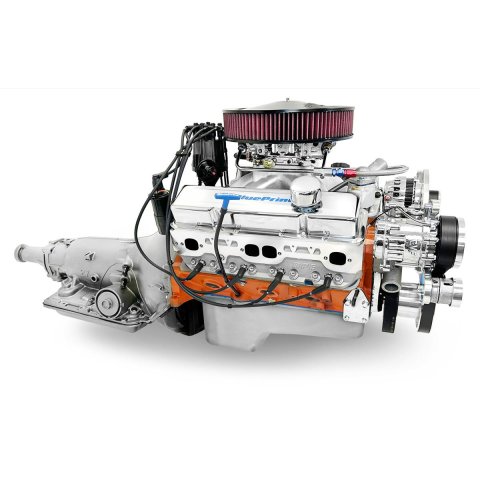 BluePrint Builder Series 427/540HP Standard Edition Carbureted Crate Engine and 700R4 Trans Combos B427K700 427 c.i. Series, Carbureted, Automatic Transmission /w Polished Pulley Kit. Incl. 30 month/50,000 warranty & Dyno thumbnail 1