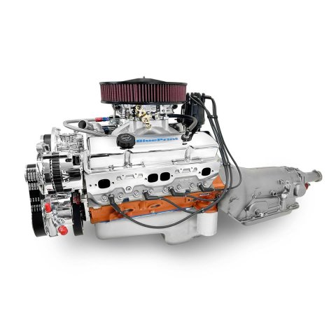 BluePrint Builder Series 427/540HP Standard Edition Carbureted Crate Engine and 700R4 Trans Combos B427K700 427 c.i. Series, Carbureted, Automatic Transmission /w Polished Pulley Kit. Incl. 30 month/50,000 warranty & Dyno thumbnail 3