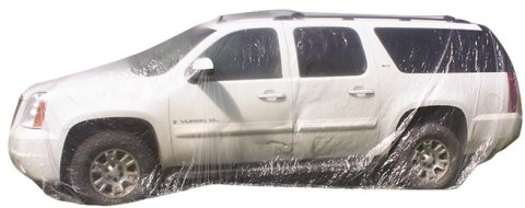 Woodward Fab Plastic Vehicle Covers WFCCC SMALL Car Cover, Plastic, Clear, Small, 17 ft. to 19 ft., Each 3mil Thick plastic, Dust & Dirt Protection, Lightweight thumbnail 1