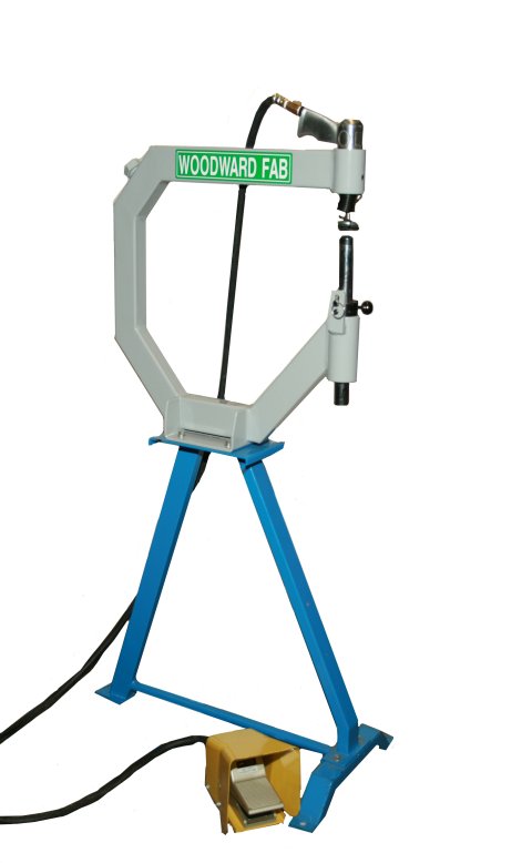 Woodward Fab Planishing Hammers WFPL2 Hammer, Floor Stand Type, Steel, Blue/Gray, 3,000 Hits Per Minute @ 90 psi, Lower Radius Dies, Kit thumbnail 1