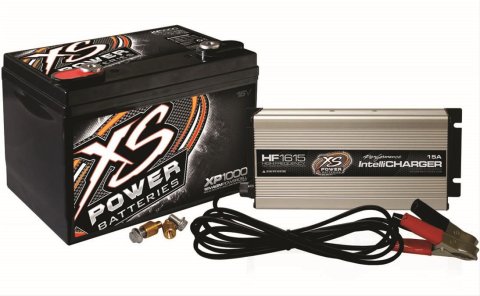 XS Power XP1000 16 V Battery and Charger Combos XP1000CK1 Battery, Starting, AGM Type, V, Top Terminals, Charger, V, 15 amps Rating, Kit thumbnail 1
