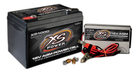 XS Power XP1000 16 V Battery and Charger Combos XP1000CK1 Battery, Starting, AGM Type, V, Top Terminals, Charger, V, 15 amps Rating, Kit thumbnail 2