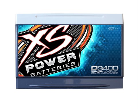 1,012 CCA XS Power AGM Battery D3400 BCI Group 34 Battery, 12 V, Deep Cycle/Starting, 1,150 Cranking Amps at 32 Degrees F, 10.24 in. Length, 6.89 in. Width, 7.16 in. Height thumbnail 3