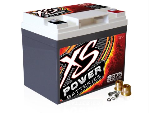XS Power AGM Batteries S975 Battery, 12 V, AGM, 604 Cranking Amps at 32 Degrees F, Top Post, 7.83 in. Length, 5.3 in. Width, 6.67 in. Height, Each thumbnail 3