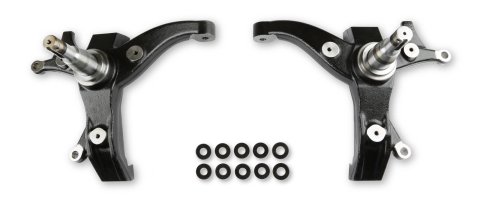 REKUDO Spindles for 1970-1981 CAMARO, FIREBIRD - RK600-02 Spindles, Front Left and Right, 1.00 in. Drop, Use with Rekudo Control Arms and JL8 Brake System, Steel, Black EDP, Chevy, Pontiac, Pair