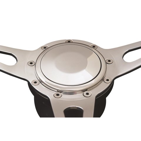 Lecarra Horn Buttons 3301 Button, Plastic, Aluminum Trim Ring, Polished, for Lecarra/Billet Specialties, Each thumbnail 1