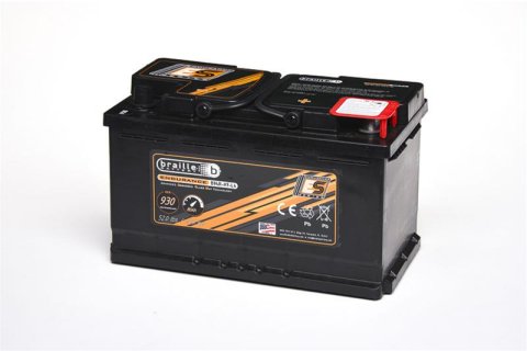 930 CCA Braille Battery Endurance Series B94R-H7-L4 BCI Group 94R/H7/L4 Battery, Series, AGM, 12 V, Deep Cycle/Starting, Cold Cranking Amps, Top Terminals, Right Side Positive, Each thumbnail 8