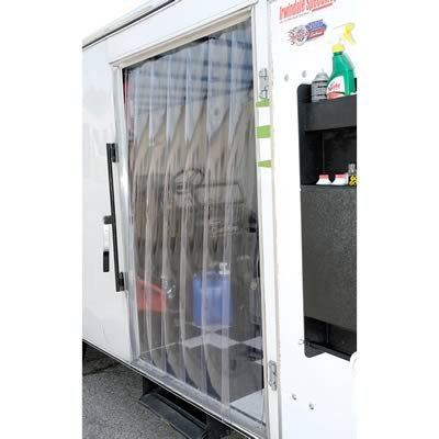 Clear One Vinyl Door Strips TC159 Strips, Vinyl, Clear, Cut to Fit, 7 ft. Height, 4 ft. Width, Each thumbnail 2