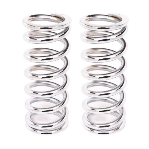 Aldan American 9 Inch Coil Spring 9-550CH2 Coilover Springs, 550 lbs./in. Rate, 2.50 in. I.D., 9.00 in. Length, Chrome, Pair