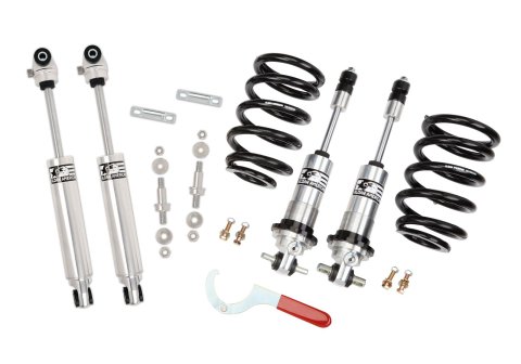 Aldan American Road Comp Suspension Packages 300170 Coilover kit, Lowered, Front, Twin-Tube, Aluminum Body, Natural, Polyurethane Bushing, Black, 450 lbs./in., Buick, Chevy, Oldsmobile, Pontiac, Kit