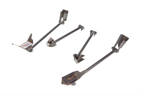 Aldan American Triangulated 4-Link Kits AU4LT Suspension Link Kits, Kits, Chromoly Tubes, Natural, 23.00 in. Overall Length, Kit