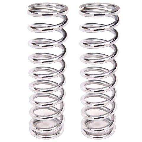 Aldan American 12 Inch Coil Spring 12-140CH2 Coilover Spring, 140 lbs./in., 12.00 in. Length, 2.5 in. I.D., Polish Chrome Plated, Steel, Pair