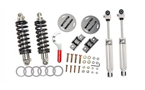 Aldan American Track Comp Suspension Packages 300349 Coilover Kits, Coilover Conversion, Front and Rear, Twin-tube, Black Springs, 900 lbs./in. Rate, Extended Cab and Crew Cab Trucks, Chevrolet, GMC, Kit