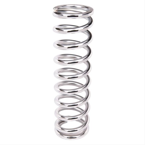 Aldan American 12 Inch Coil Spring 12-120CH Coilover Spring, 120 lbs./in., 12.00 in. Length, 2.5 in. I.D., Polish Chrome Plated, Steel, Each