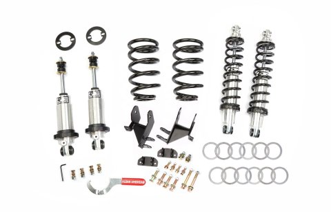 Aldan American Road Comp Coilover Kits 300380 Kit, Comp, Single Adjustable, 1-2 in. Raised, Front/Rear, Twin-Tube, Aluminum, 450 lbs./in. Front, 140 lbs./in. Rear, Small Block, Kit