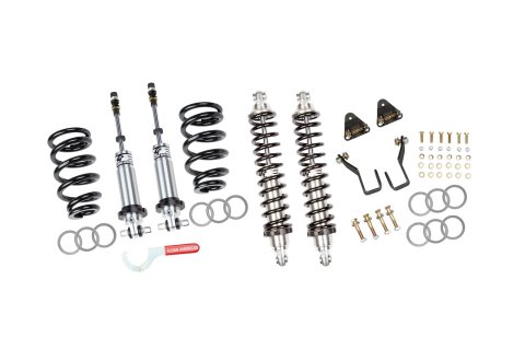 Aldan American Track Comp Coilover Kits 300397 Kit, Comp, Front and Rear, Adjustable Valving, Black Springs, 800 lbs./in. Rate Front, 250 lbs./in. Rate Rear GM, Sold as a Set