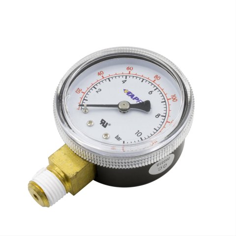 Dedenbear CO2 Replacement Regulator Analog Gauges GLP Gauge, Air Pressure, 0-160 psi, 2 1/16 in., Analog, Mechanical, Each thumbnail 3