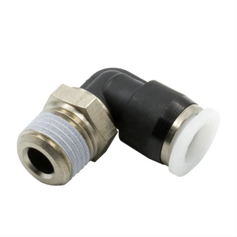 Dedenbear Shifters, Air Replacement Components AALMRA 1/4" OD QUICK DISCONNECT TO 1/8" NPT, RIGHT ANGLE, NICKEL PLATED BRASS thumbnail 1
