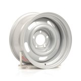 Vision American Muscle 55 Rally Series Silver Wheels 15x8 Wheel, Rally, Steel, Silver, 15 in. x 8 in., 5 x 4.75 in. Bolt Circle, 4.25 in. Backspace, Each thumbnail 3
